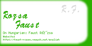 rozsa faust business card